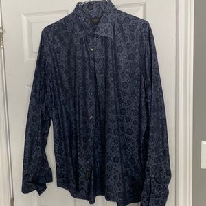 Duchamp mens dress shirt. L-XL. Cuff links required and not included.